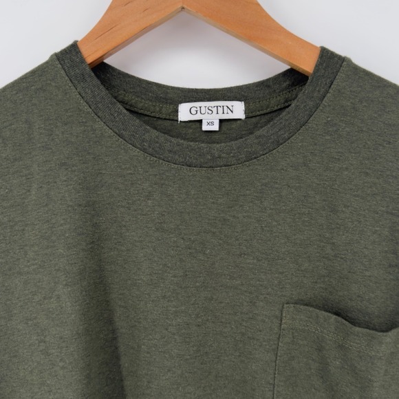 Gustin Other - Gustin Mens XS Green Pocket T-Shirt Short Sleeve Casual Cotton Tee USA Made